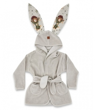 Dětský termožupan s oušky Teddy and Moon - béžová; 80-98 (9-36m)