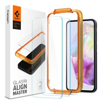 Spigen Glass tR AlignMaster 2 Pack -  Samsung Galaxy A35
