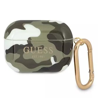 Kryt Guess GUAPUCAMA AirPods Pro zelený / khaki kolekce Camo