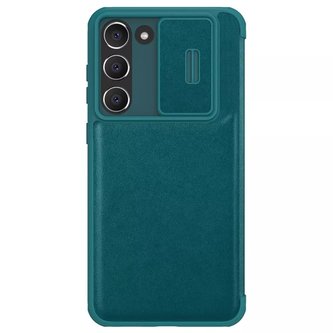 Nillkin Qin Leather Pro Case Samsung Galaxy S23 Flip Cover Kryt fotoaparátu Zelený