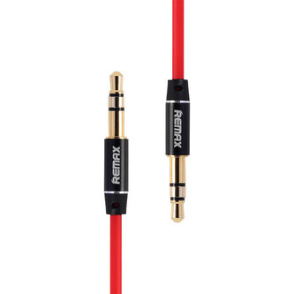 Mini jack 3,5 mm AUX kabel Remax RL-L200 2 m (červený)