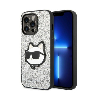 Karl Lagerfeld NFT Glitter Choupette Patch - pouzdro pro iPhone 14 Pro Max (stříbrné) Karl Lagerfeld NFT Glitter Choupette Patch - pouzdro pro iPhone 14 Pro Max (stříbrné)