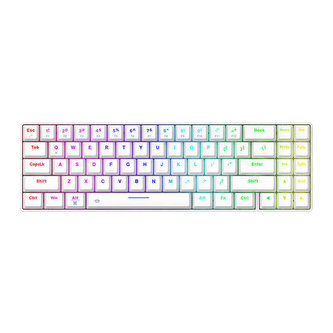 Bezdrátová mechanická klávesnice Dareu EK871 Bluetooth 2,4G RGB (bílá)