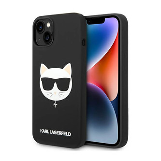 Karl Lagerfeld Choupette Head MagSafe Silicone - pouzdro pro iPhone 14 Plus (černé) Karl Lagerfeld Choupette Head MagSafe Silicone - pouzdro pro iPhone 14 Plus (černé)