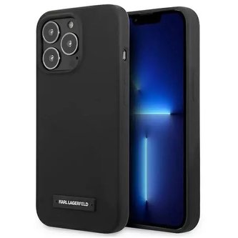 Karl Lagerfeld KLHCP13XSLMP1K iPhone 13 Pro Max 6,7" pevný obal černý/černý silikonový plak Karl Lagerfeld KLHCP13XSLMP1K iPhone 13 Pro Max 6,7" pevný obal černý/černý silikonový plak