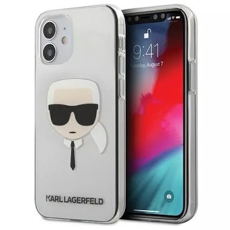 Karl Lagerfeld KLHCP12SKTR iPhone 12 mini 5,4" pevný obal Transparent Karl`s Head Karl Lagerfeld KLHCP12SKTR iPhone 12 mini 5,4" pevný obal Transparent Karl`s Head