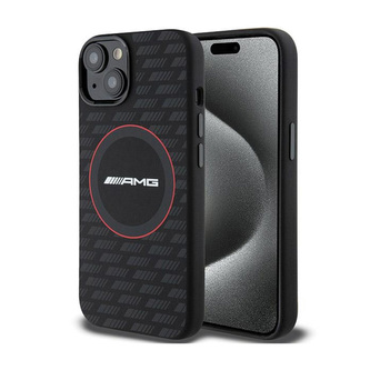 AMG Silicone Carbon Pattern MagSafe - pouzdro pro iPhone 15 (černé)