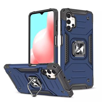 Wozinsky Ring Armor pevné hybridní pouzdro magnetický držák krytu pro Samsung Galaxy A73 modrý