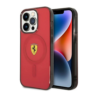 Ferrari Translucent MagSafe - pouzdro pro iPhone 14 Pro Max (červené)