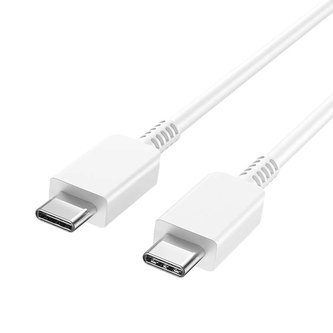 Kabel 2x USB-C Type-C 3A USB 3.0 Napájení PD kabel 1m Bílý 1ks