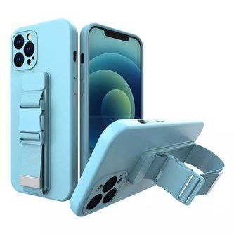 Pouzdro na lano gelové pouzdro s řetízkem na šňůrku taška na šňůrku na šňůrku iPhone 11 Pro Max modrá