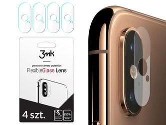 4x 3mk flexibilní sklo pro objektiv fotoaparátu pro Apple iPhone XS Max