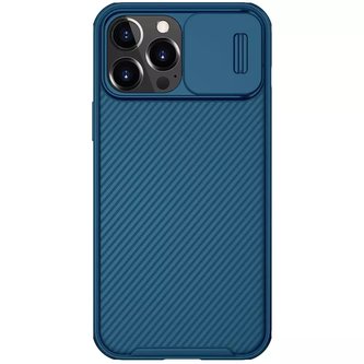 Magnetické pouzdro Nillkin CamShield Pro Armor Pouch Cover Chránič fotoaparátu iPhone 13 Pro Max Blue (kompatibilní s MagSafe)