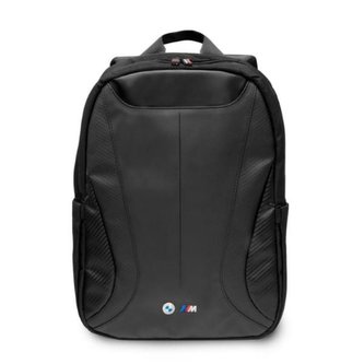 BMW Carbon&Leather Tricolor - Batoh na notebook 16" (černý)