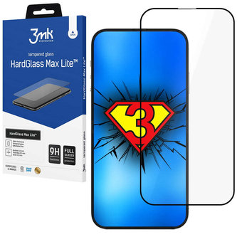 Tvrzené sklo HardGlass Max Lite 3mk pro Apple iPhone 14 Pro Max Black