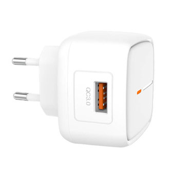 Nástěnná nabíječka XO L59, 1x USB, 18W, Quick Charge 3.0 (bílá)