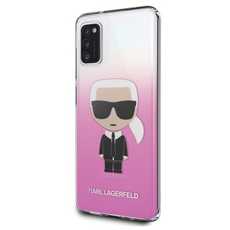 Karl Lagerfeld Iconic Karl Gradient - pouzdro pro Samsung Galaxy A41 (růžové)