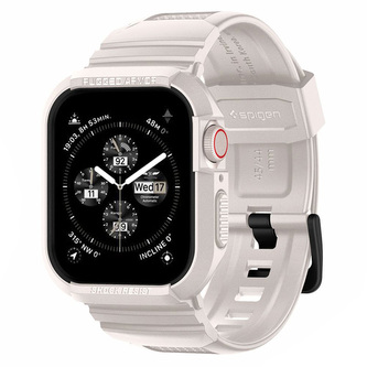 Spigen Rugged Armor Pro - Řemínek s pouzdrem pro Apple Watch 4/5/6/7/8/9/SE 44/45 mm (Dune Beige)