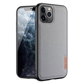 Kryt pouzdra Dux Ducis Fino pokrytý nylonovým materiálem iPhone 11 Pro Max šedý