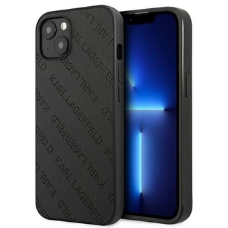 Karl Lagerfeld Perforated Allover - kryt pro iPhone 13 mini (černý)