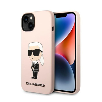 Karl Lagerfeld Silicone NFT Ikonik MagSafe - pouzdro pro iPhone 14 Plus (růžové) Karl Lagerfeld Silicone NFT Ikonik MagSafe - pouzdro pro iPhone 14 Plus (růžové)