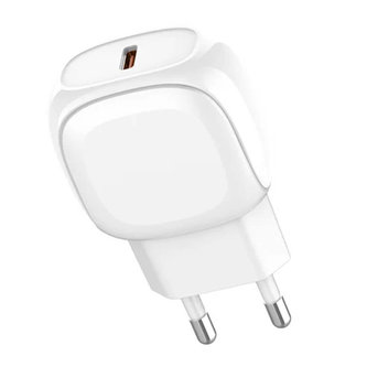 LDNIO A1206C Nástěnná nabíječka, USB-C, 27 W + kabel USB-C na Lightning (bílá)