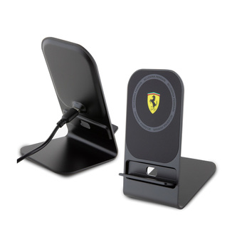 Ferrari MagSafe Desk Charger with Stand - 15W indukční nabíječka MagSafe na stůl (černá)