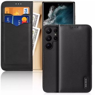 Dux Ducis Hivo ochranné pouzdro pro Samsung Galaxy S23 Ultra Flip Cover Wallet Standing RFID Blocking Black