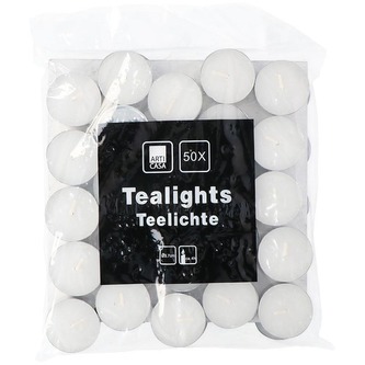 Arti Casa - Ohřívače na čajové svíčky bez vůně 50 ks.