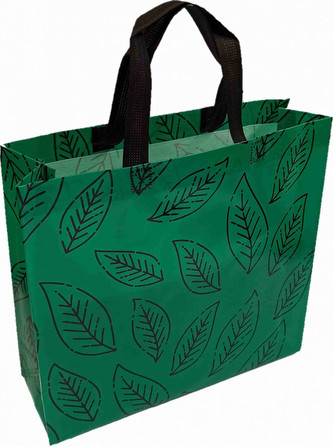 Taška lamino 10l Zelená s lístky