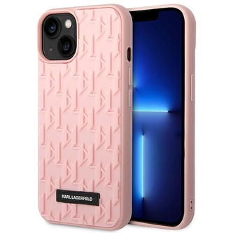 Karl Lagerfeld Monogram 3D Pattern - pouzdro pro iPhone 14 Plus (růžové) Karl Lagerfeld Monogram 3D Pattern - pouzdro pro iPhone 14 Plus (růžové)