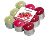 Bolsius Čajové 18ks Cranberry tříbarevné, vonné svíčky