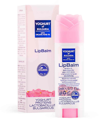 Probiotický balzám na rty s růžovým olejem, UV filtrem a bambuckým máslem 5 ml