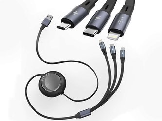 Kabel USB Baseus Bright Mirror 3w1 micro USB / Lightning / USB-C Czarny Kabel USB Baseus Bright Mirror 3w1 micro USB / Lightning / USB-C Czarny