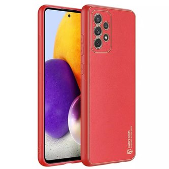 Elegantní kryt pouzdra Dux Ducis Yolo z ekologické kůže pro Samsung Galaxy A72 4G červený Elegantní kryt pouzdra Dux Ducis Yolo z ekologické kůže pro Samsung Galaxy A72 4G červený