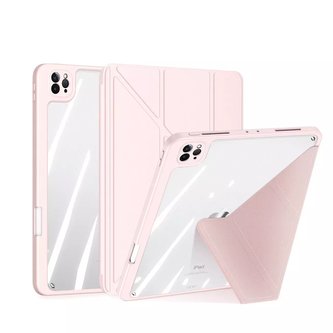 Dux Ducis Magi pouzdro pro iPad Pro 12,9'' 2021/2020/2018 chytrý kryt se stojánkem a úložištěm pro Apple Pencil růžový