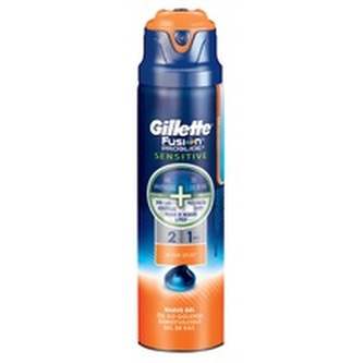 Gillette Gel na holení 2 v 1 Fusion Proglide Sensitive Activ Sport 170 ml man