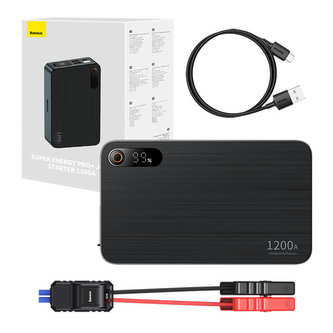 Car Jump Starter Baseus Black Super Energy Pro+ 1200A Car Jump Starter Baseus Black Super Energy Pro+ 1200A