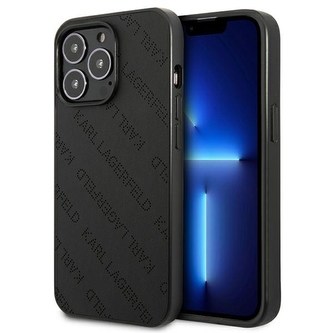 Karl Lagerfeld Perforated Allover - kryt pro iPhone 13 Pro (černý)