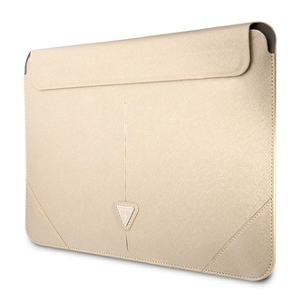 Guess Saffiano Triangle Logo Sleeve - pouzdro na notebook 13"/ 14" (béžová)