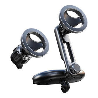 Adjustable magnetic holder Lisen, ring, air vent or CD slot (black)