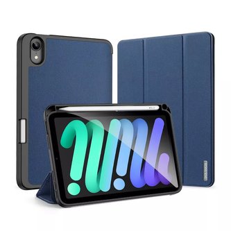 DUX DUCIS Domo skládací kryt obal na tablet s funkcí Smart Sleep stojánek iPad mini 2021 modrý