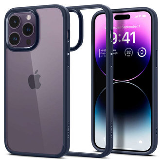 Etui obudowa pouzdro Spigen Ultra Hybrid do Apple iPhone 14 Pro Navy Blue