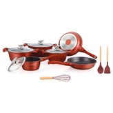 Sada nádobí Royalty, 13 ks, barva burgundy