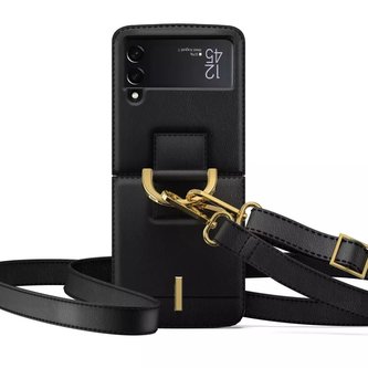 Etui portfel Wallet Chain pro Samsung Galaxy Z Flip 4 Black