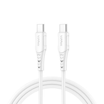 Kabel USB-C na USB-C Vipfan P05, 60W, PD, 2 m (bílý)