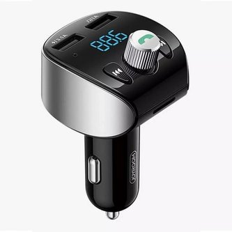Joyroom FM vysílač Bluetooth 5.0 MP3 micro SD nabíječka do auta 2x USB 18 W 3 A Quick Charge 3.0 černá (JR-CL02)