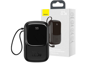 Powerbanka Baseus Qpow s USB-C 20000mAh 22,5W USB USB-C IP kabel černý
