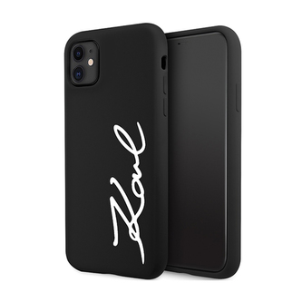 Karl Lagerfeld Silicone Signature - pouzdro pro iPhone 11 (černé) Karl Lagerfeld Silicone Signature - pouzdro pro iPhone 11 (černé)