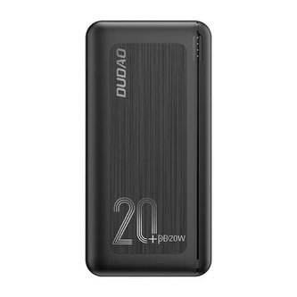 Powerbanka Dudao 20000 mAh Napájení 20 W Rychlé nabíjení 3.0 2x USB / USB Typ C czarny (K12PQ černá)